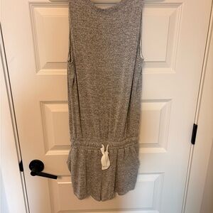 Gray Sleeveless Casual Romper